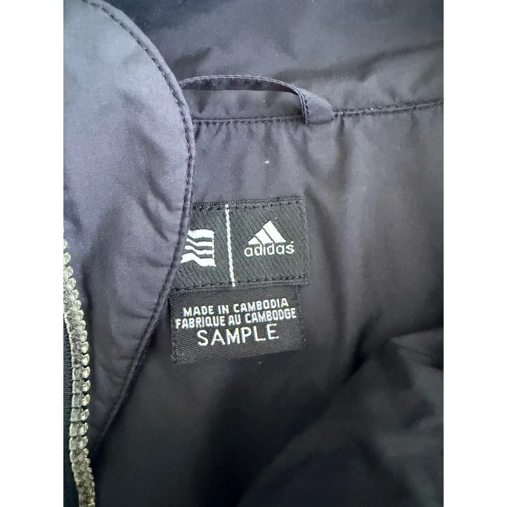 Adidas Mens Short Sleeve Windbreaker Pullover Black Grey Mock Neck‎ Golf Top
